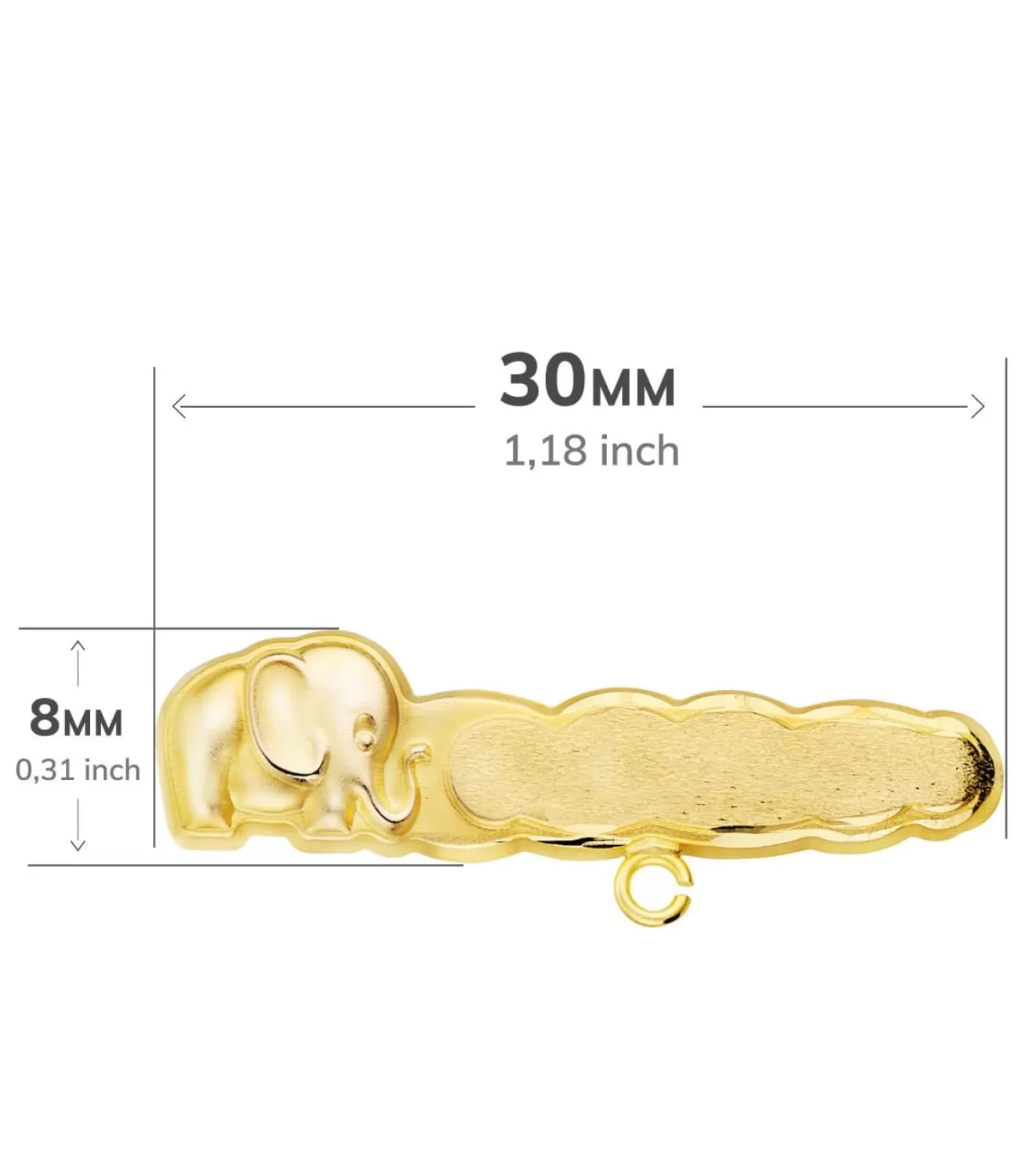 Alfiler Bebé Elefante Nube Oro Amarillo 18K<Alda Joyeros Best Sale