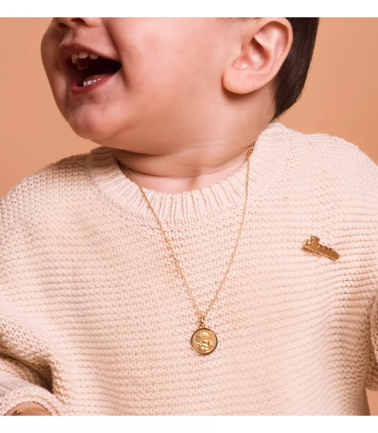 Alfiler Bebé Osito Nube Oro Amarillo 18K<Alda Joyeros Cheap