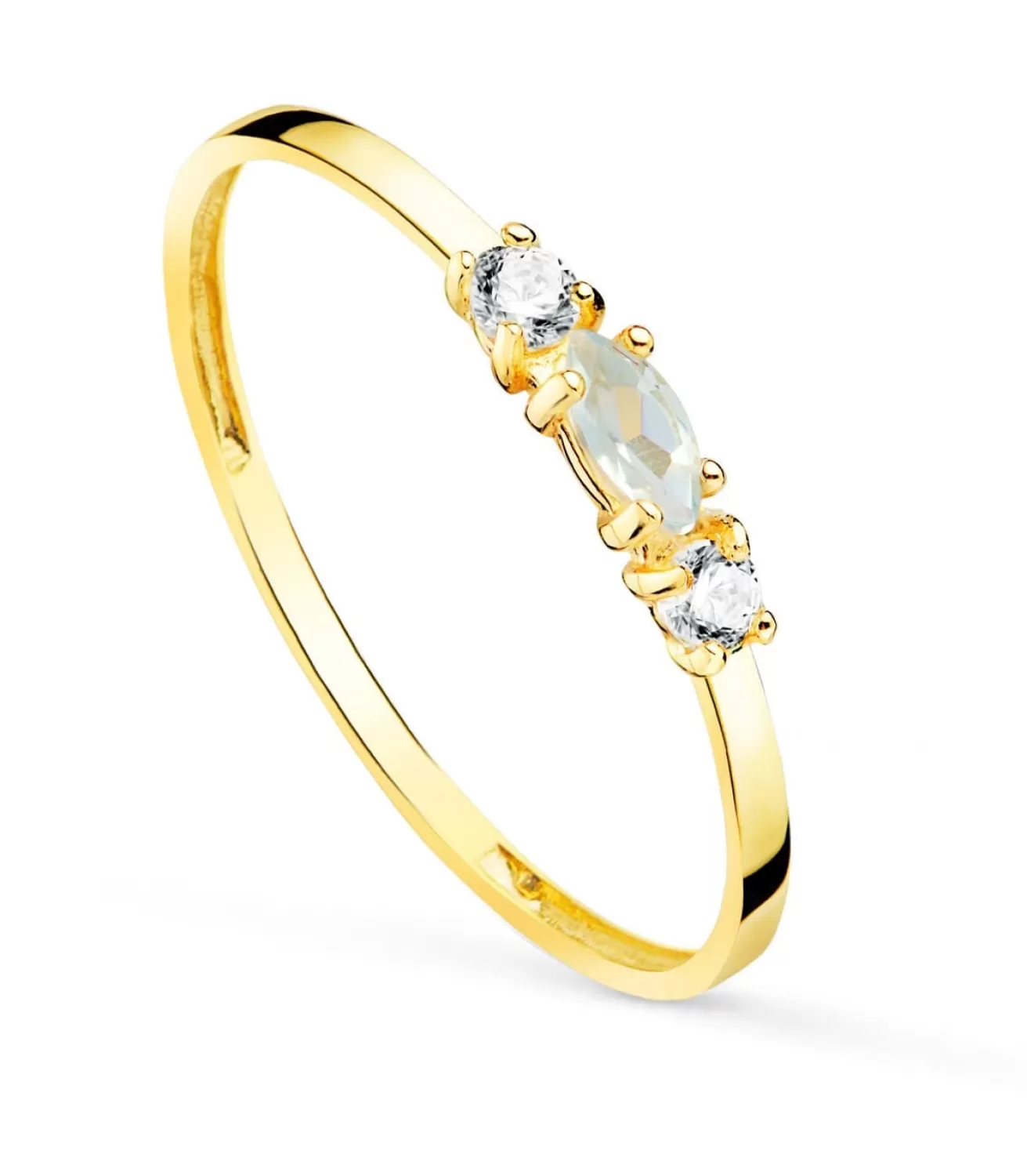 Anillo Aguamarina Oro Amarillo 18K Always<Alda Joyeros Cheap