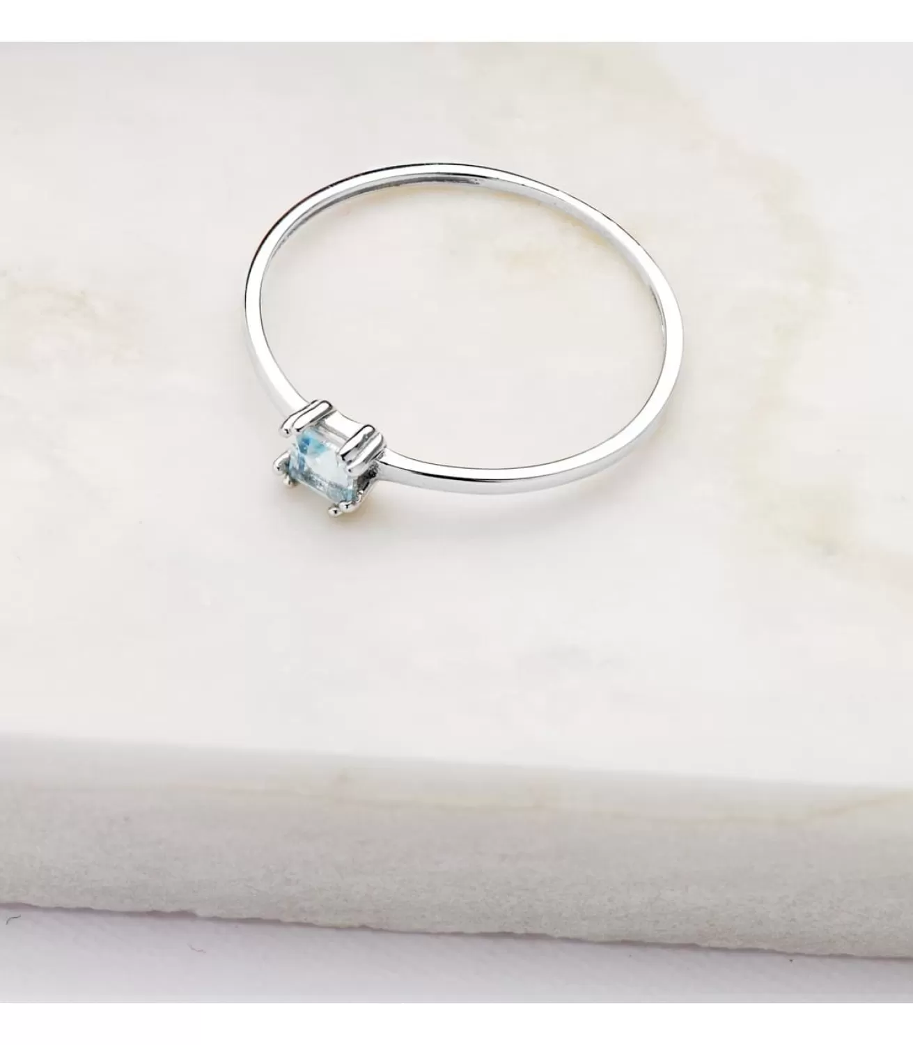 Anillo Aguamarina Oro Blanco 18K Turner<Alda Joyeros Fashion