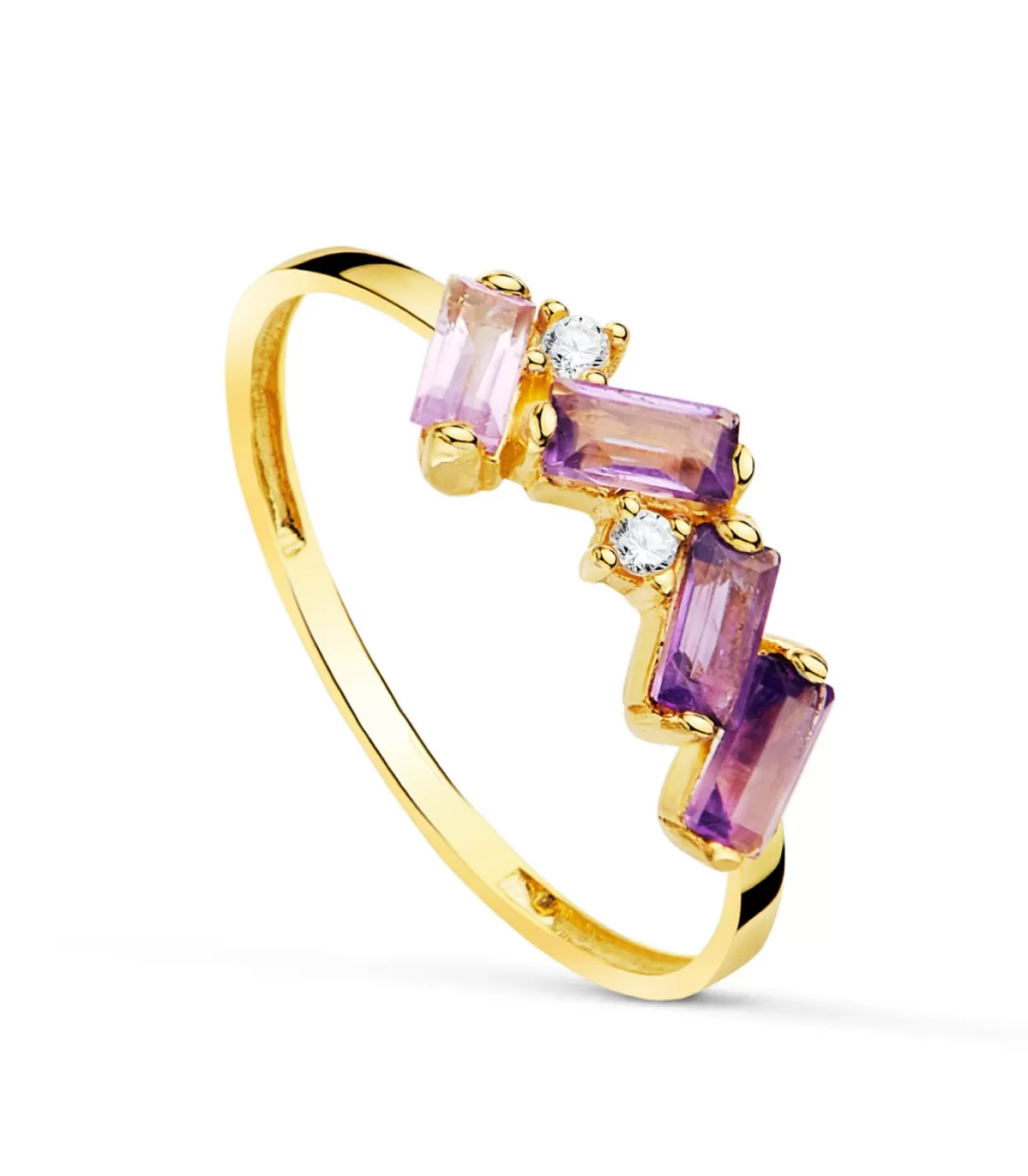 Anillo Amatista Princess Oro Amarillo 18K<Alda Joyeros Cheap