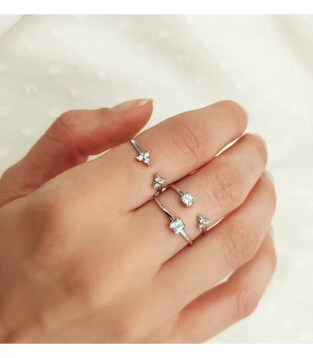 Anillo Bardot Ob 18K Aguamarina Y Diamantes<Alda Joyeros Shop