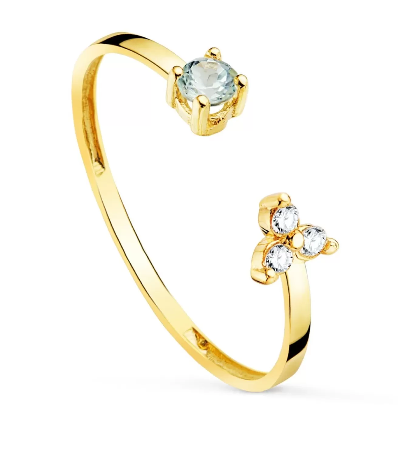 Anillo Bardot Oro 18K Aguamarina Y Diamantes<Alda Joyeros New