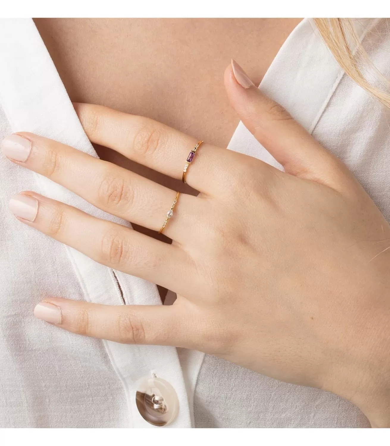 Anillo Bergman Oro 18K Diamantes 0.030 Qts. Aguamarina<Alda Joyeros Cheap