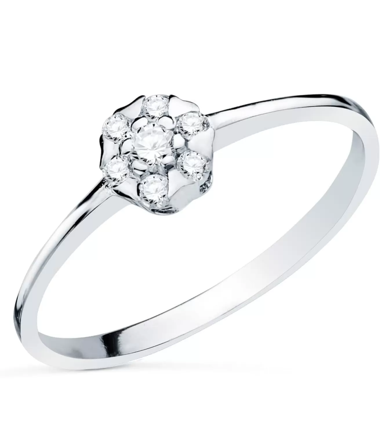 Anillo Cuajo Diamantes 0.127 Qtes. Ob 18K<Alda Joyeros Best Sale