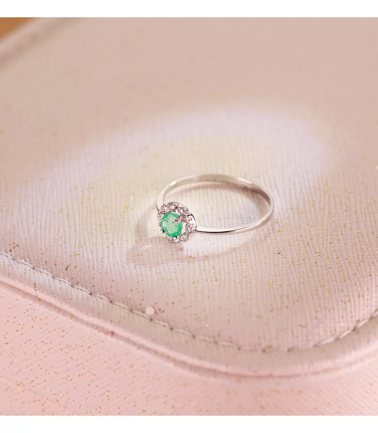Anillo Cuajo Esmeralda 0.26 Q Oro Blanco 18K<Alda Joyeros Hot