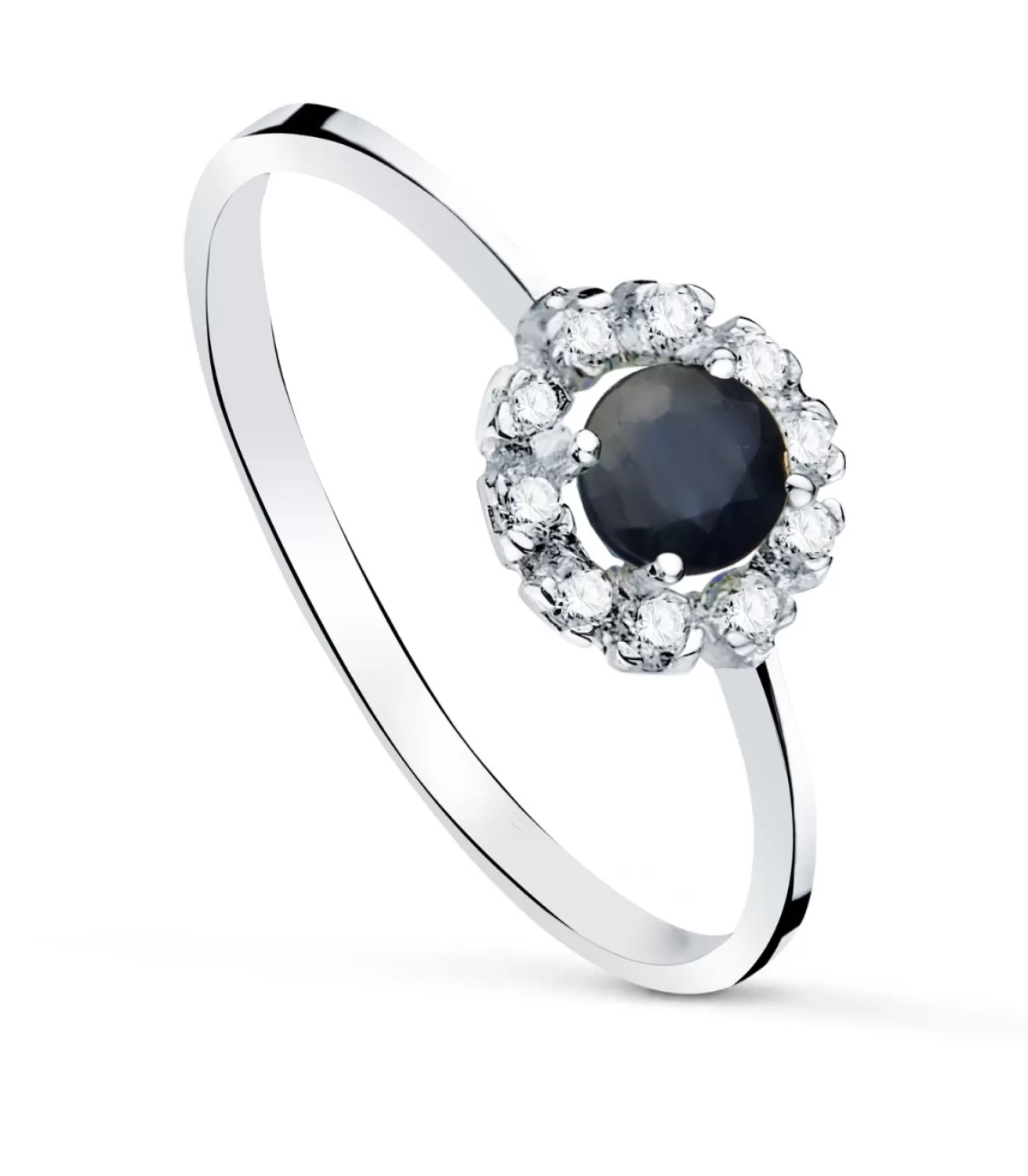 Anillo Cuajo Zafiro 0.26 Q Oro Blanco 18K<Alda Joyeros Online