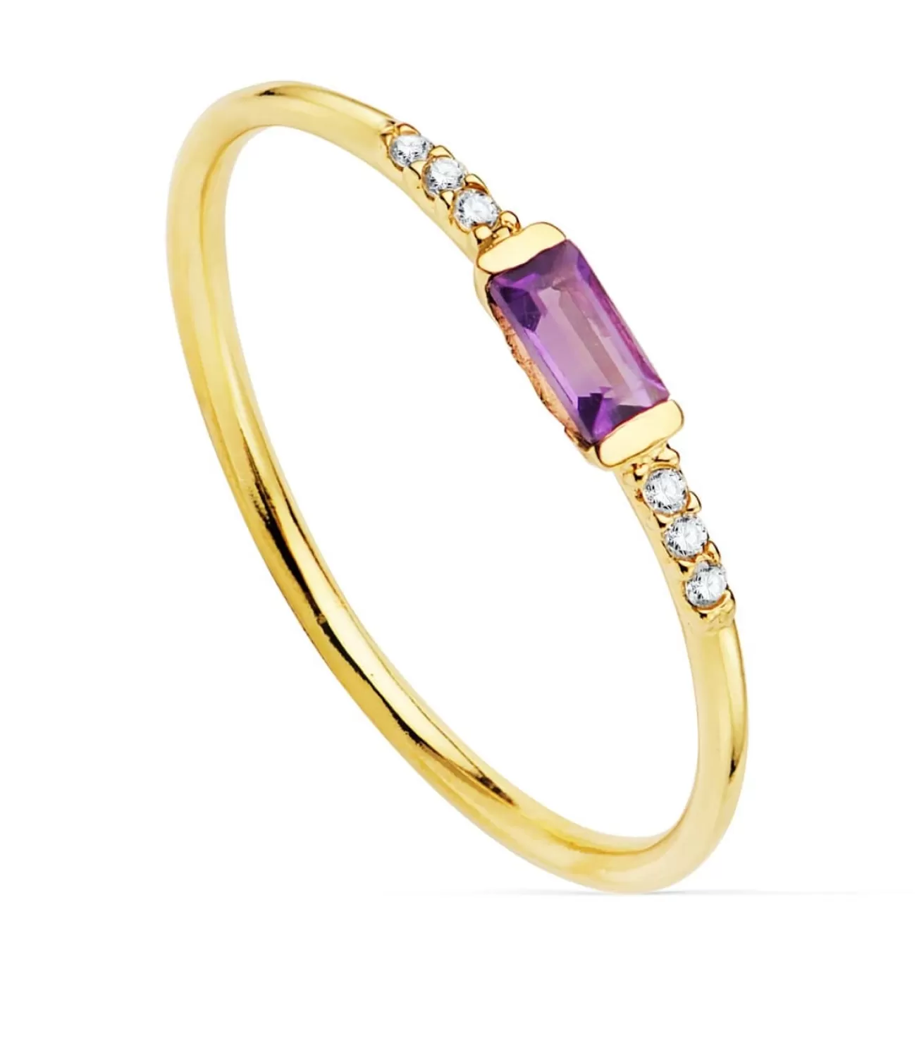 Anillo Gardner Oro 18K Diamantes 0.030 Qts. Amatista<Alda Joyeros Discount