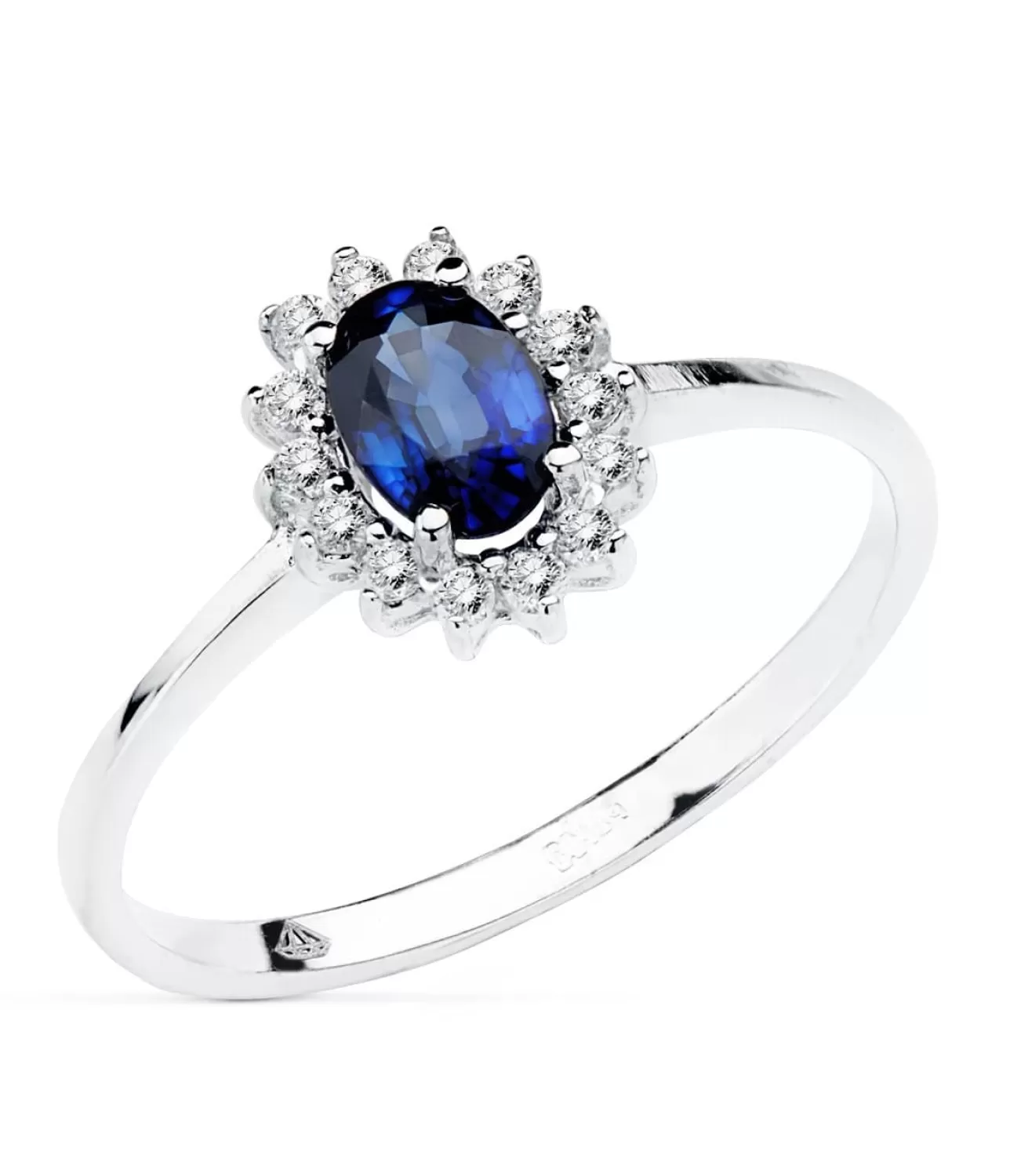 Anillo Jasmin 0.14 Qtes.18 Ktes Zafiro 0.62 Q<Alda Joyeros Shop