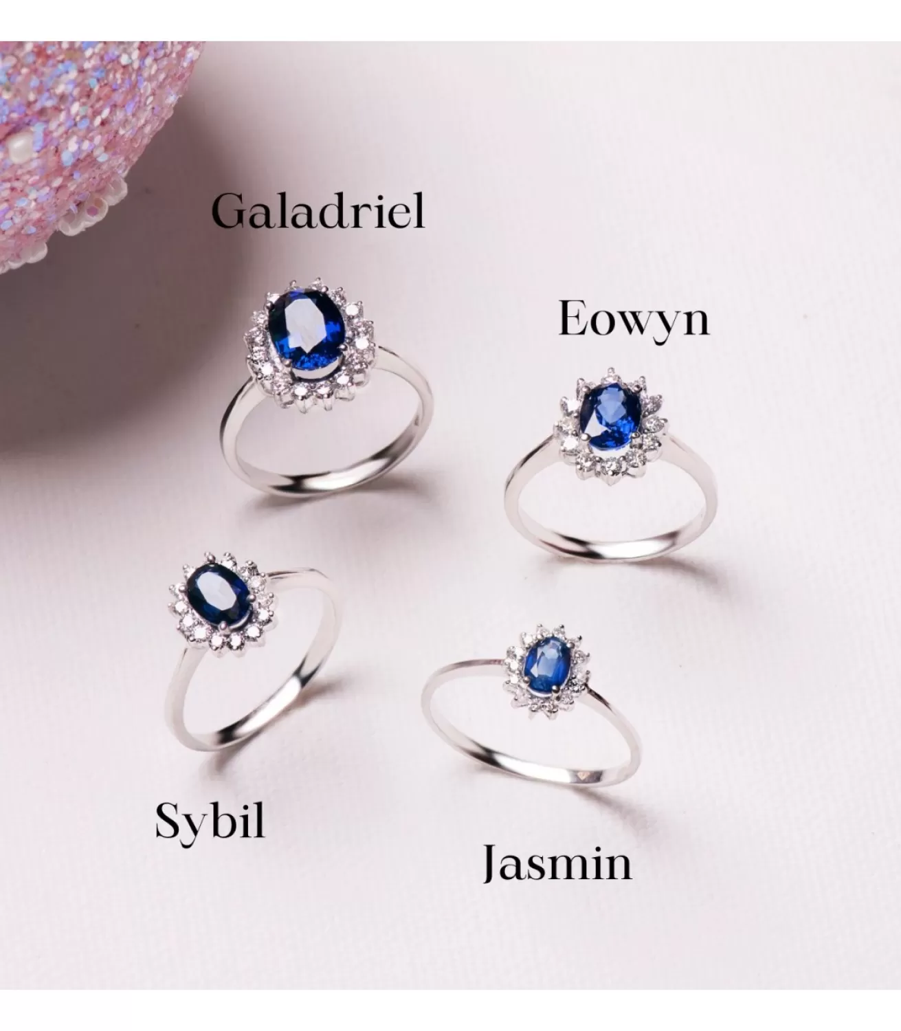 Anillo Jasmin 0.14 Qtes.18 Ktes Zafiro 0.62 Q<Alda Joyeros Shop