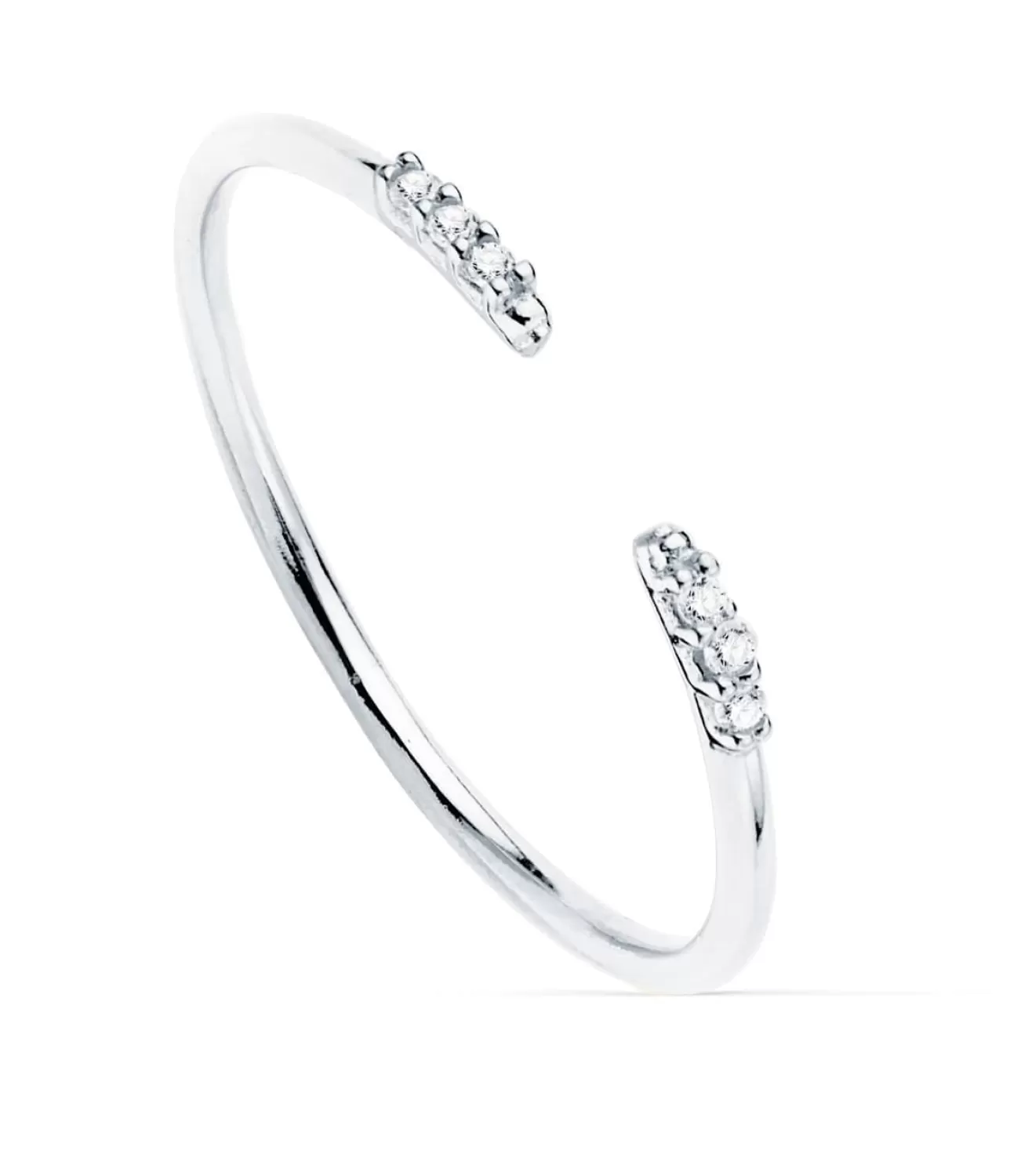 Anillo Leigh Oro Blanco 18K Diamantes 0.030 Qts.<Alda Joyeros Online