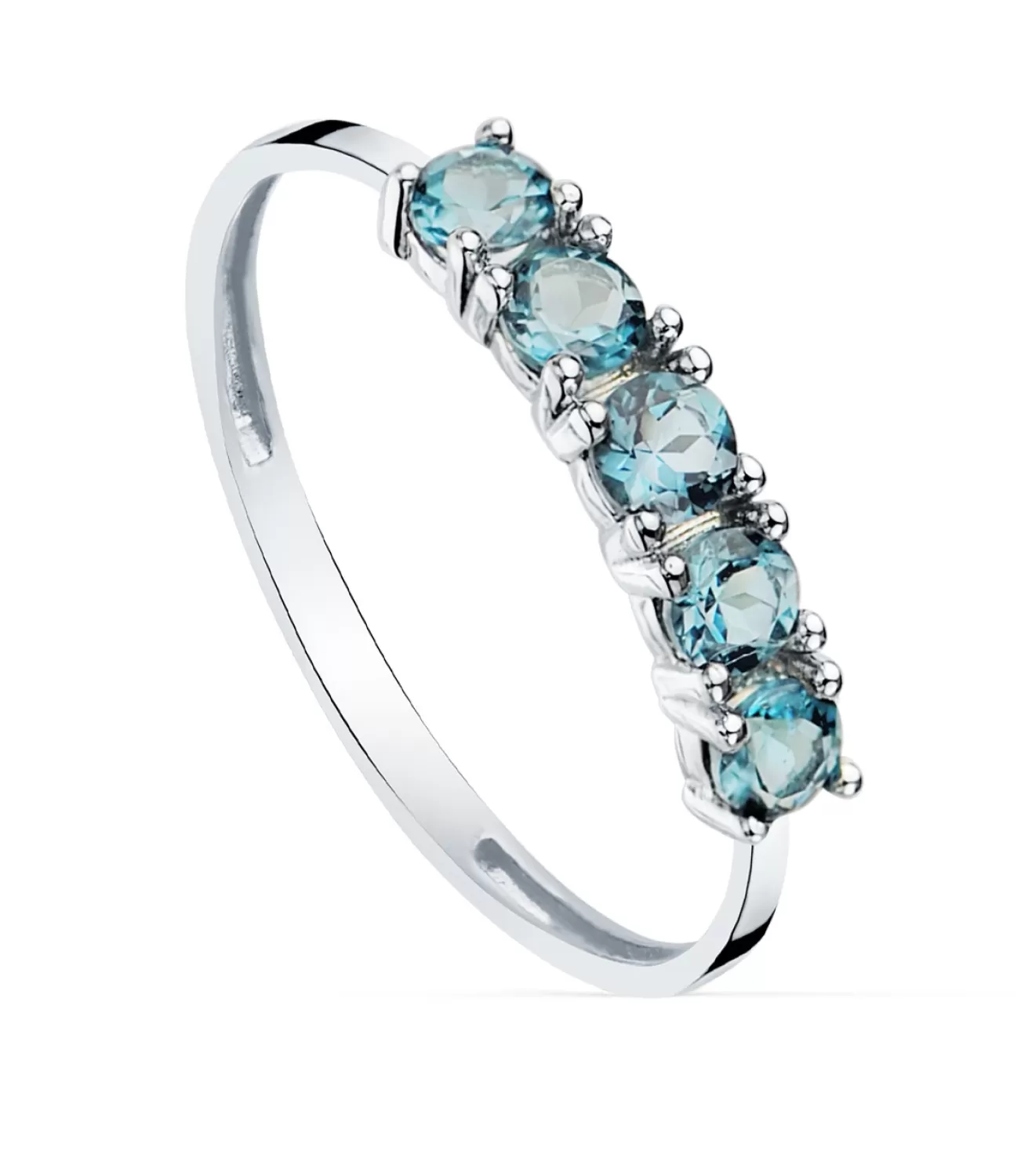 Anillo London Blue Chara Oro Blanco 18K<Alda Joyeros Outlet