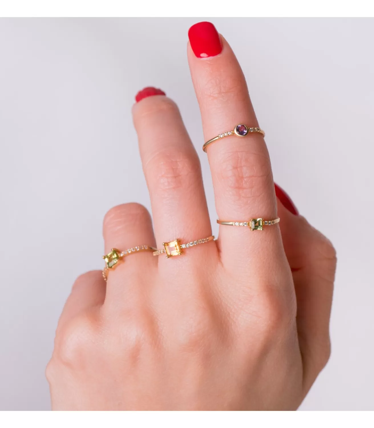 Anillo Loren Oro 18K Diamantes 0.070 Qts. Citrino<Alda Joyeros Outlet