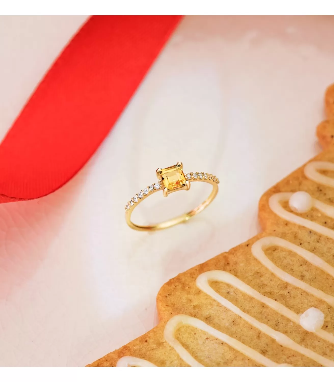 Anillo Loren Oro 18K Diamantes 0.070 Qts. Citrino<Alda Joyeros Outlet