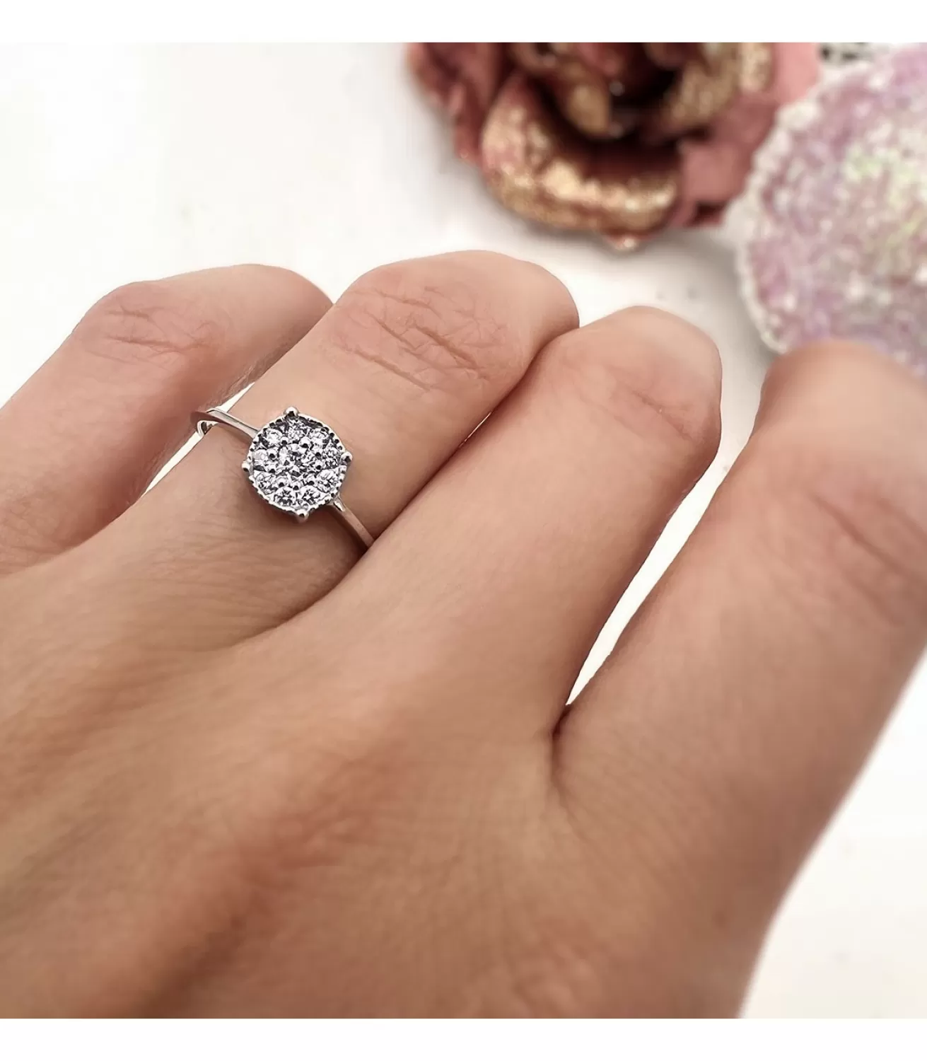 Anillo Meena Diamantes 0.180 Qtes. Ob 18K<Alda Joyeros Online