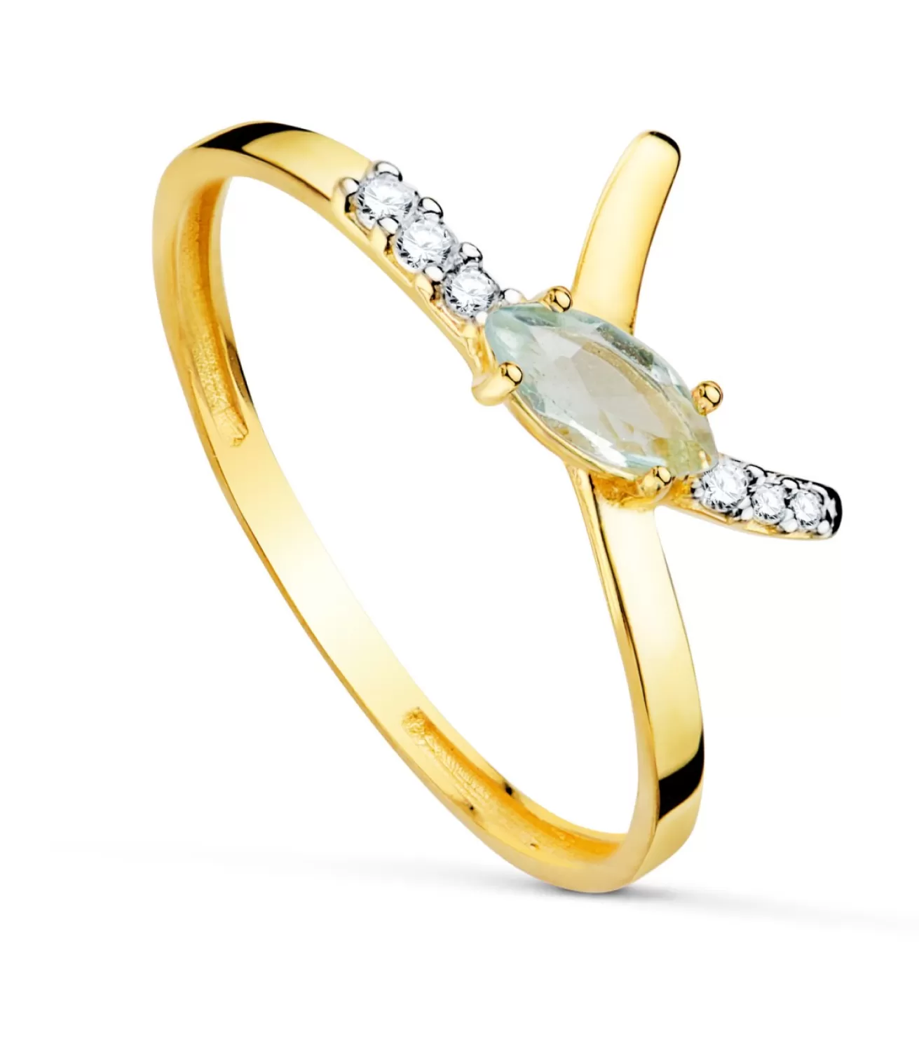 Anillo Meraki Lazo Oro 18K Topacio Azul<Alda Joyeros New