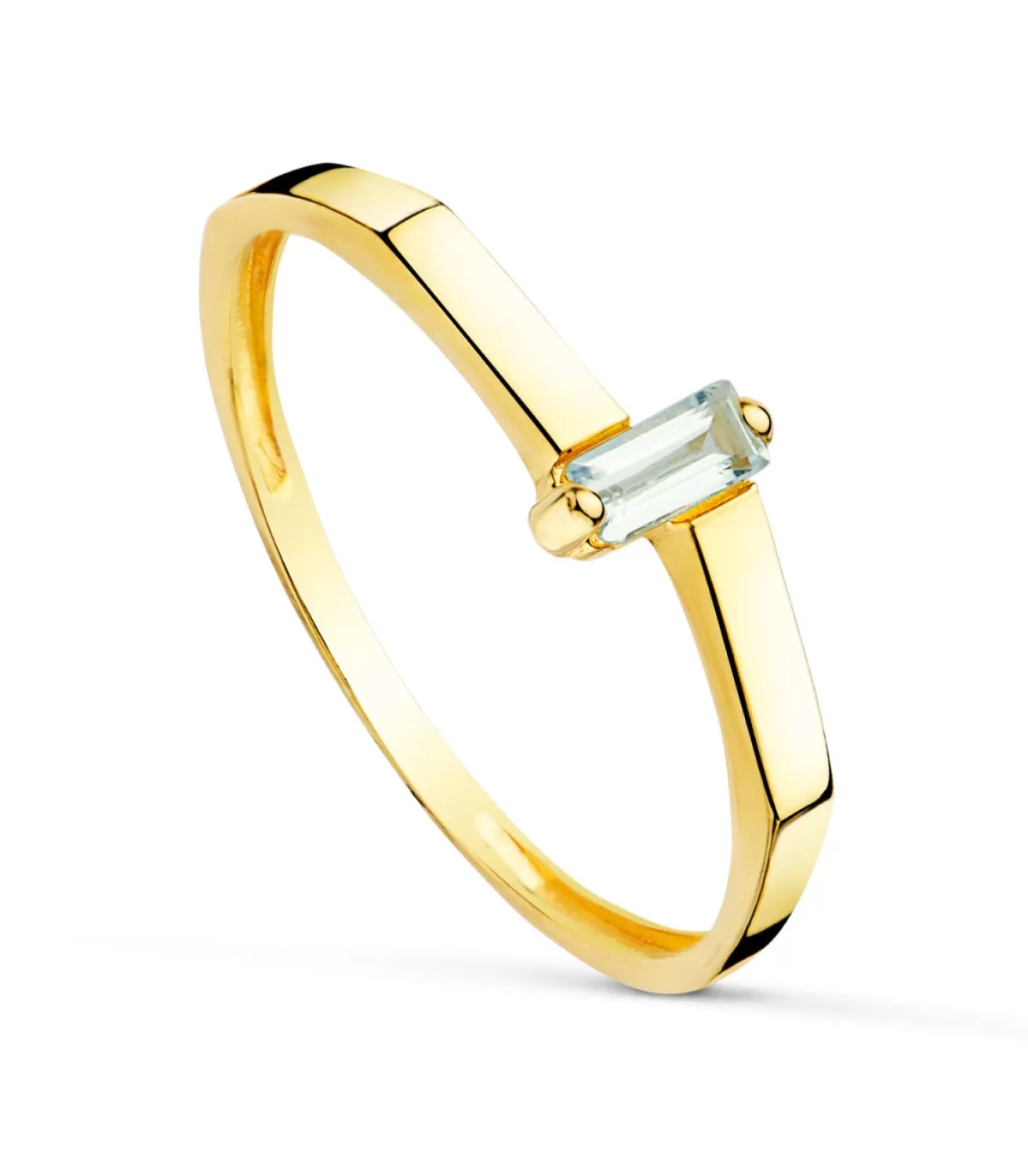 Anillo Meraki Oro 18K Barreta Topacio Azul<Alda Joyeros Discount