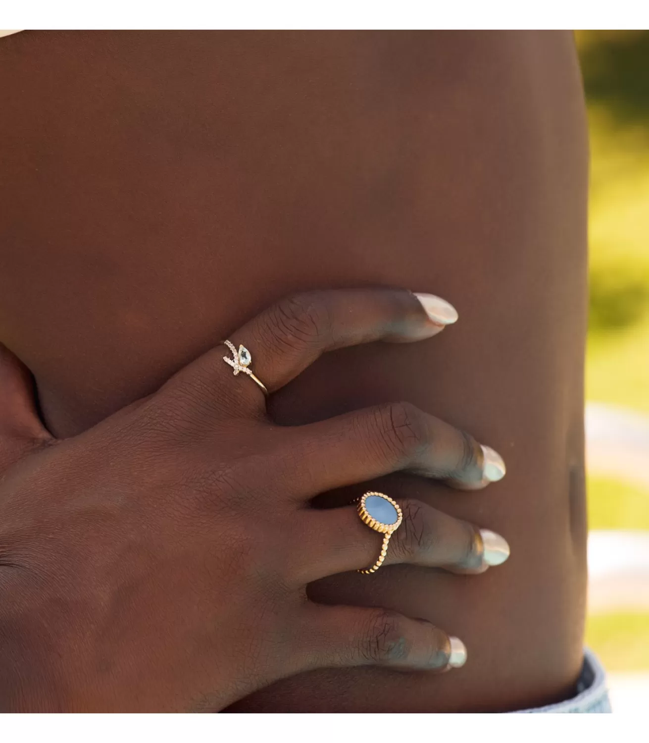 Anillo Meraki Oro 18K Lazo Topacio Azul<Alda Joyeros Cheap