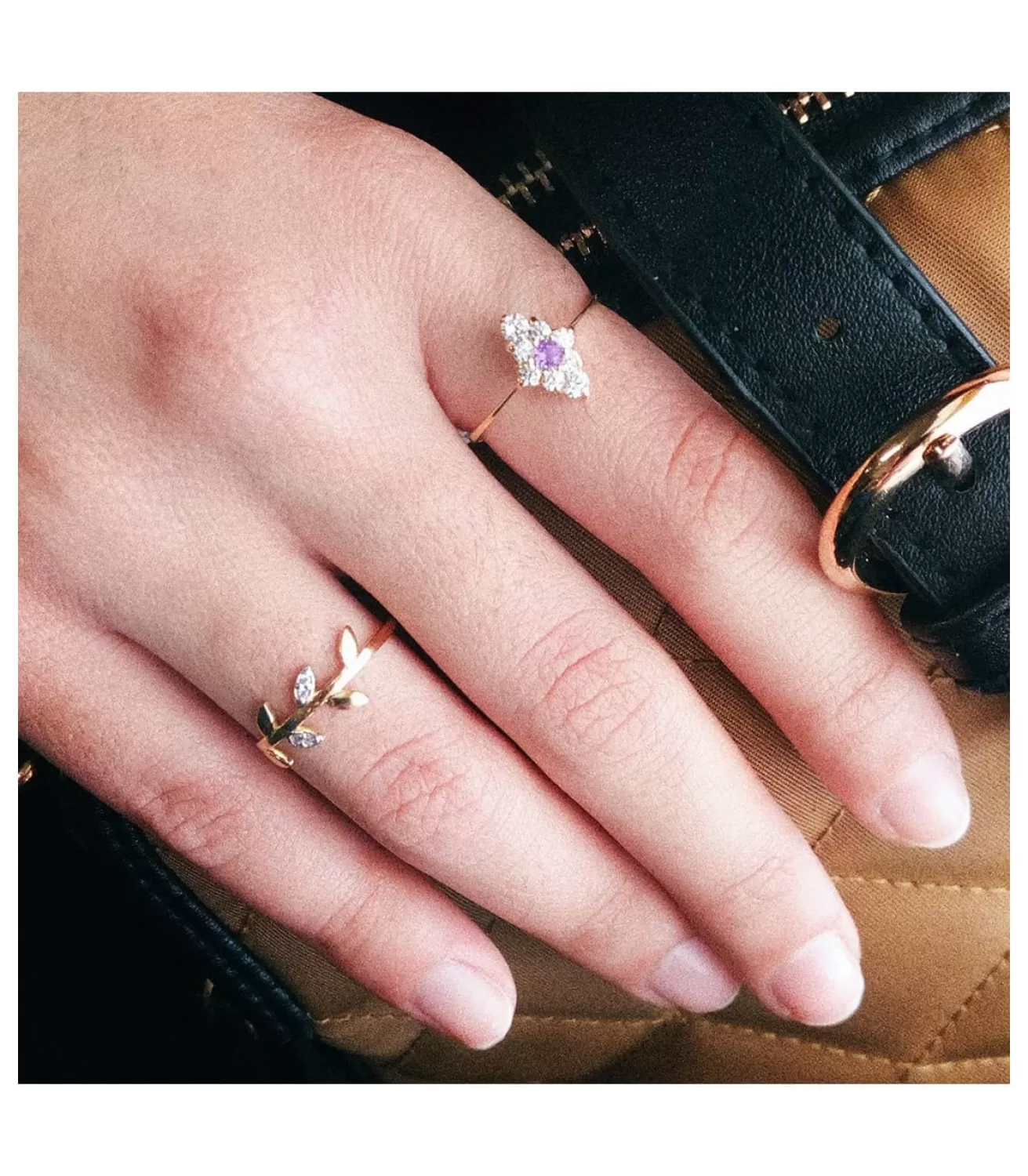Anillo Mujer Oro Amarillo 18K Rombo Amatista<Alda Joyeros New