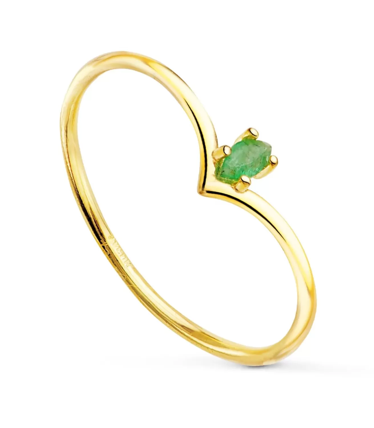 Anillo Picco Oro 18K Esmeralda Marquise<Alda Joyeros New
