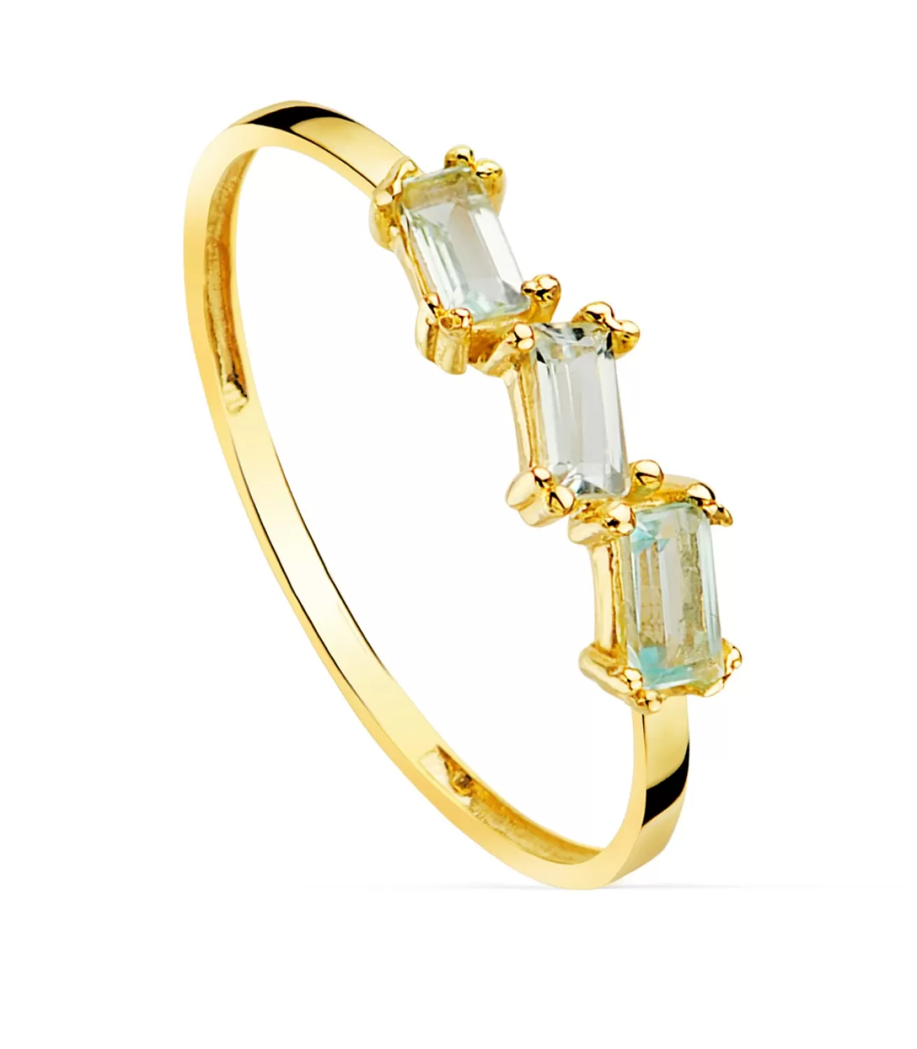 Anillo Princess Topacio Azul Oro Amarillo 18K<Alda Joyeros Hot