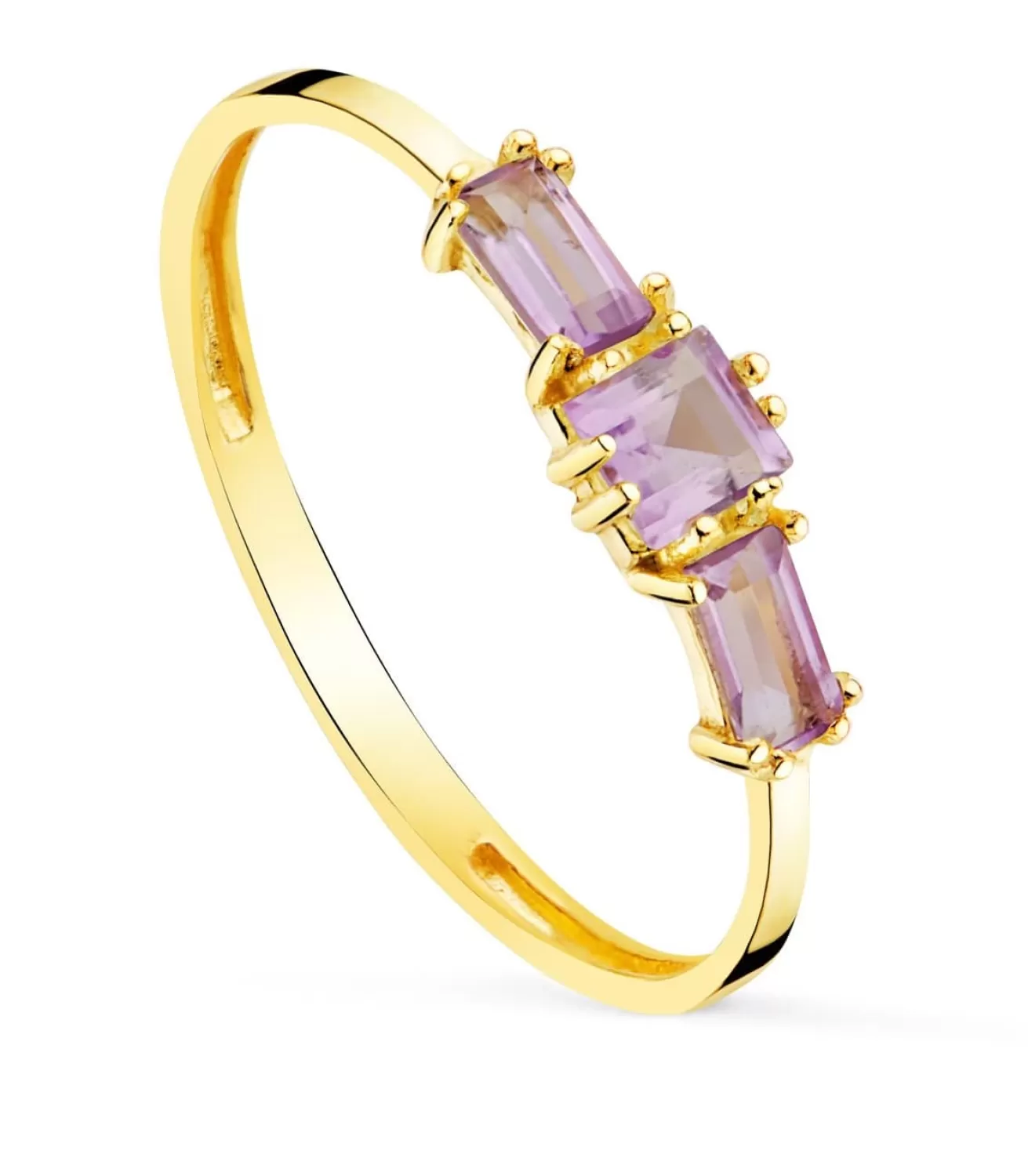 Anillo Queen Amatista Oro Amarillo 18K<Alda Joyeros Sale