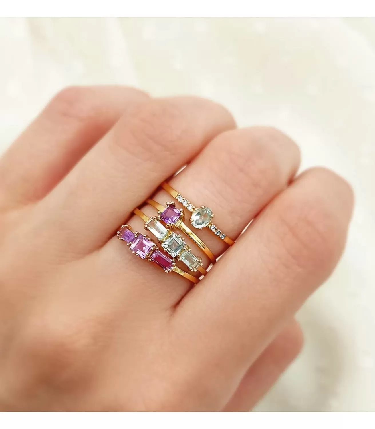 Anillo Queen Topacio Azul Oro Amarillo 18K<Alda Joyeros Best Sale