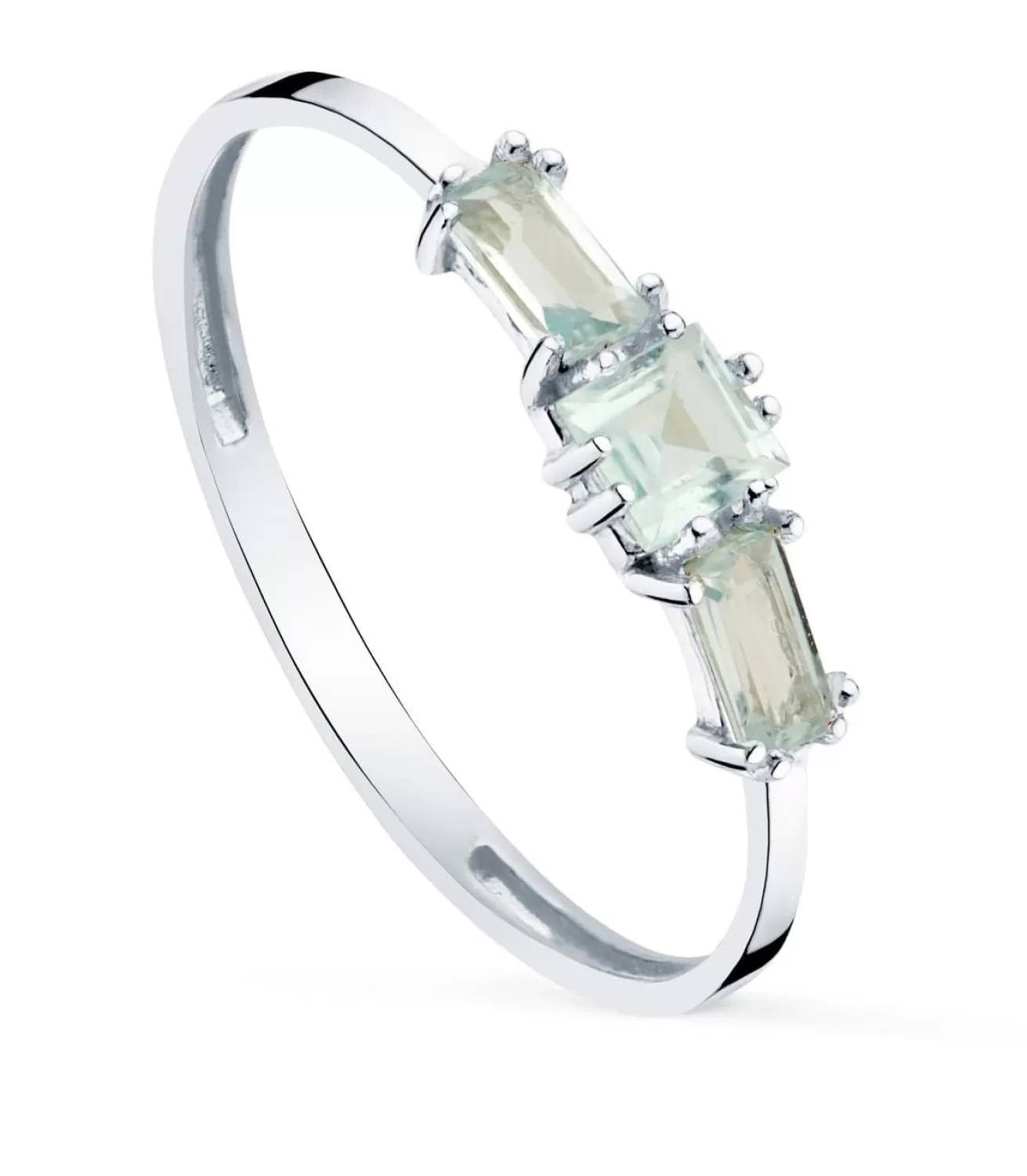Anillo Queen Topacio Azul Oro Blanco 18K<Alda Joyeros Store
