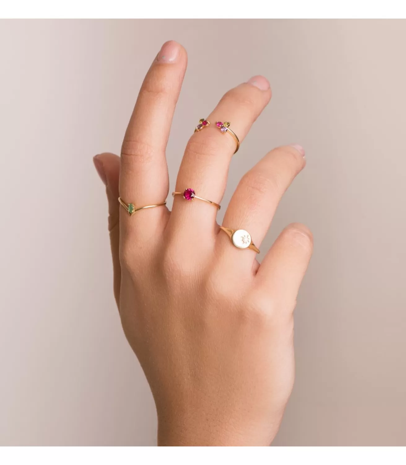 Anillo Sello Mujer Circulo Oro 18K<Alda Joyeros Cheap