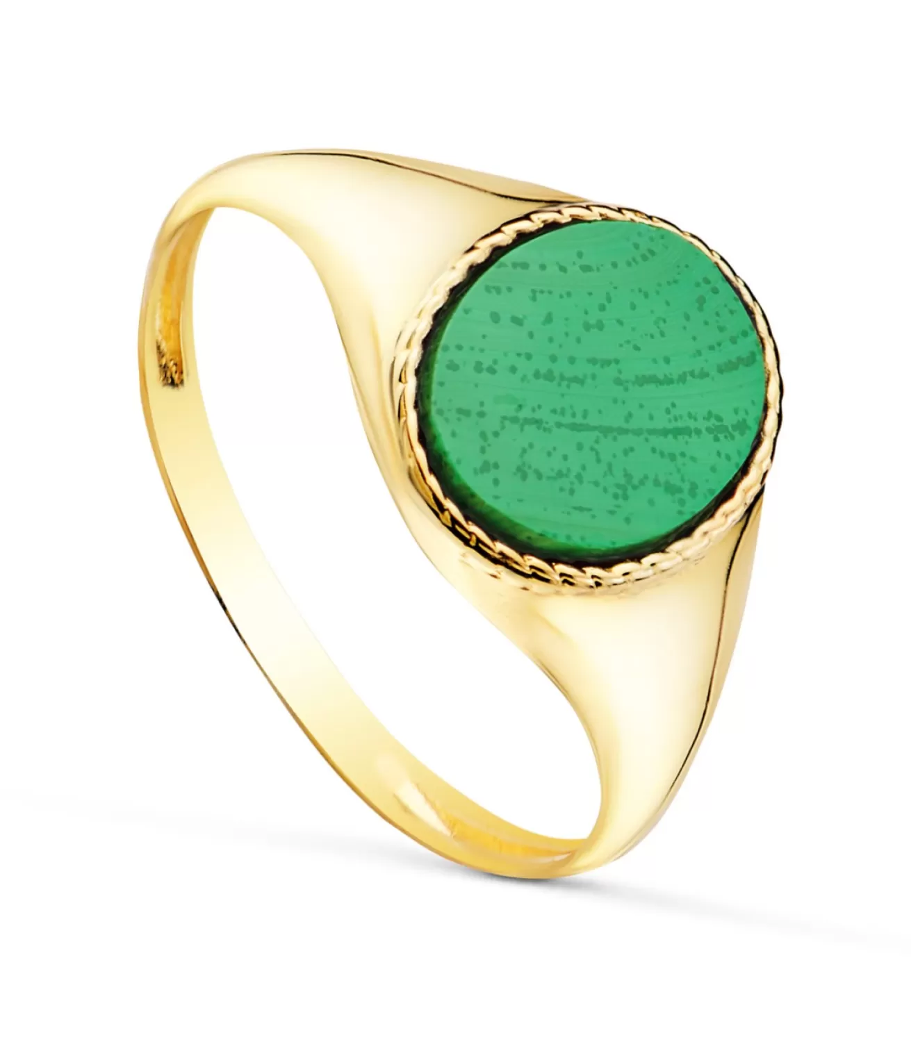 Anillo Sello Mujer Malaquita Oro 18K<Alda Joyeros Sale