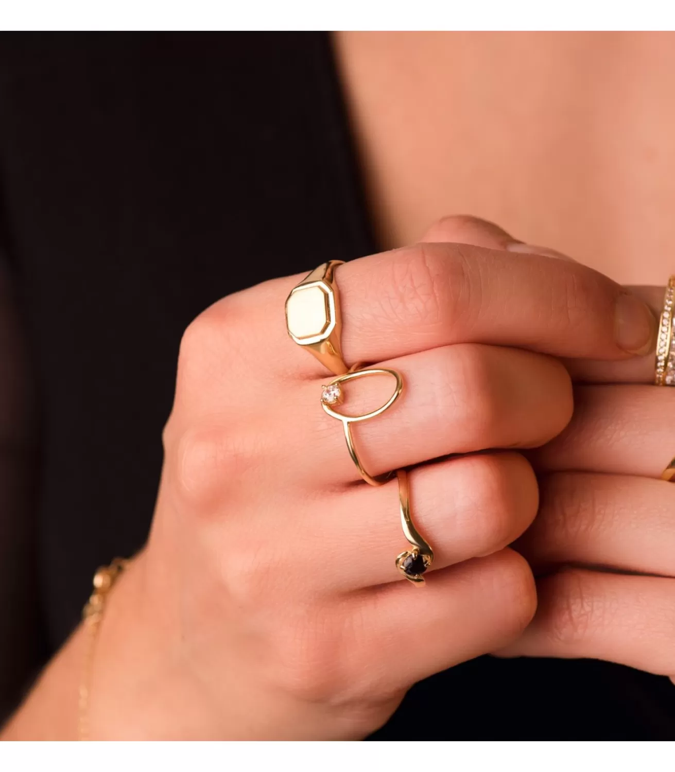 Anillo Sello Octagon Oro 18K<Alda Joyeros Best