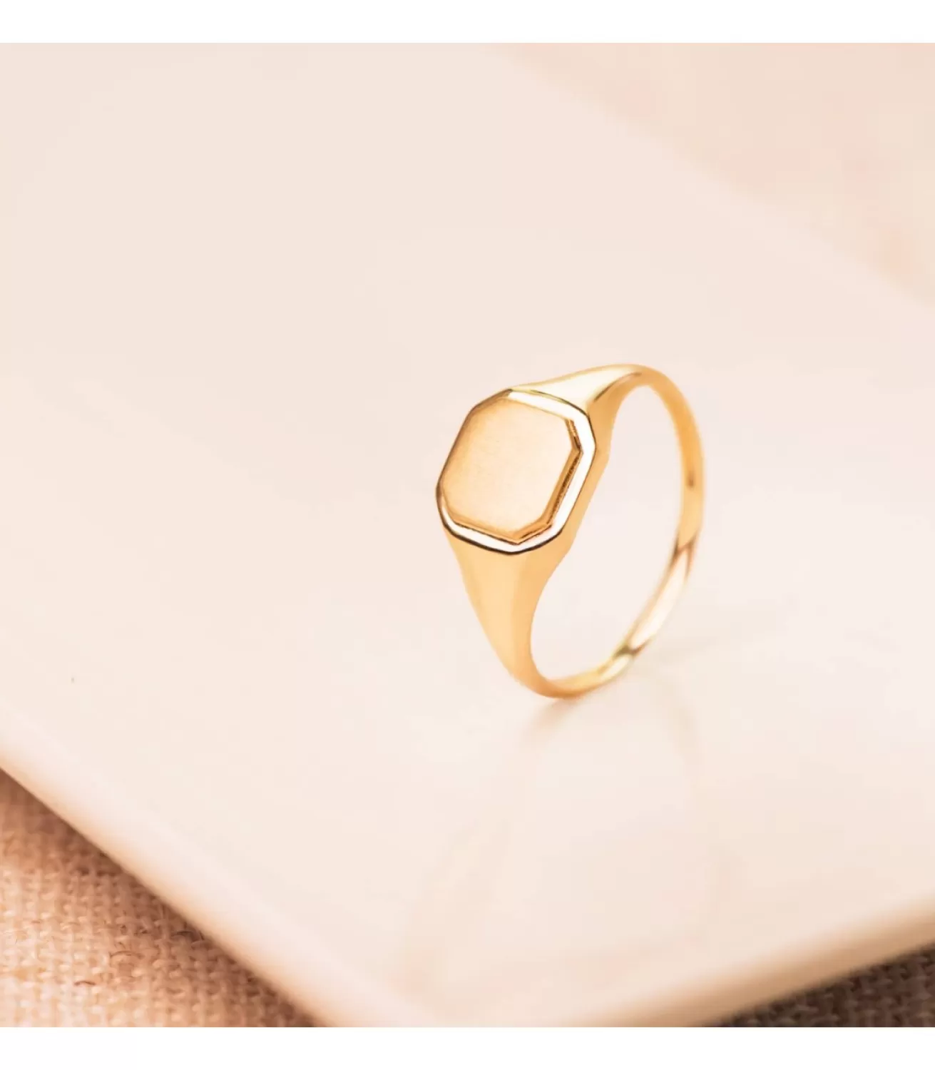 Anillo Sello Octagon Oro 18K<Alda Joyeros Best