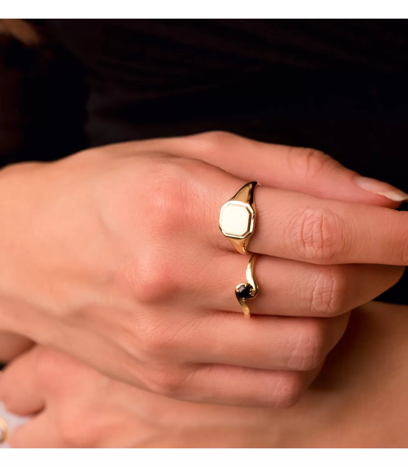 Anillo Sello Octagon Oro 18K<Alda Joyeros Best