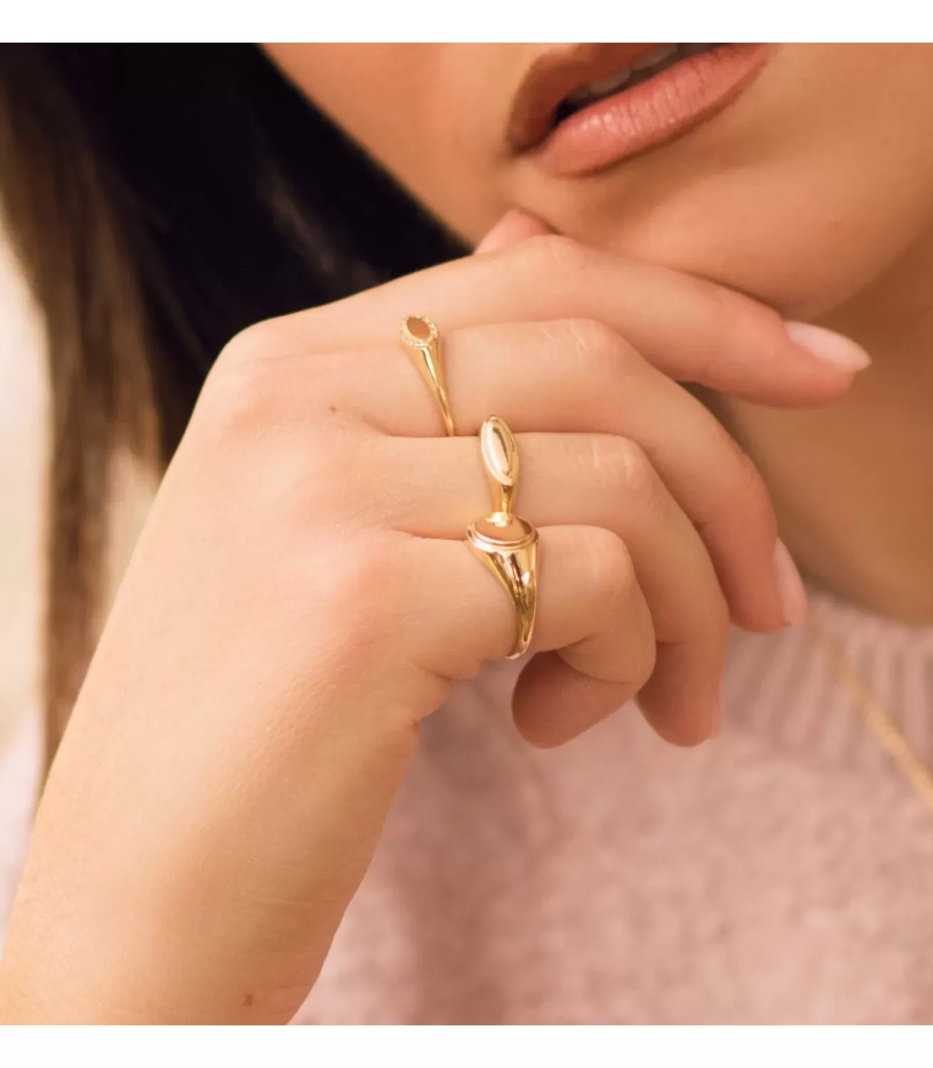 Anillo Sello Ojival Oro 18K<Alda Joyeros New