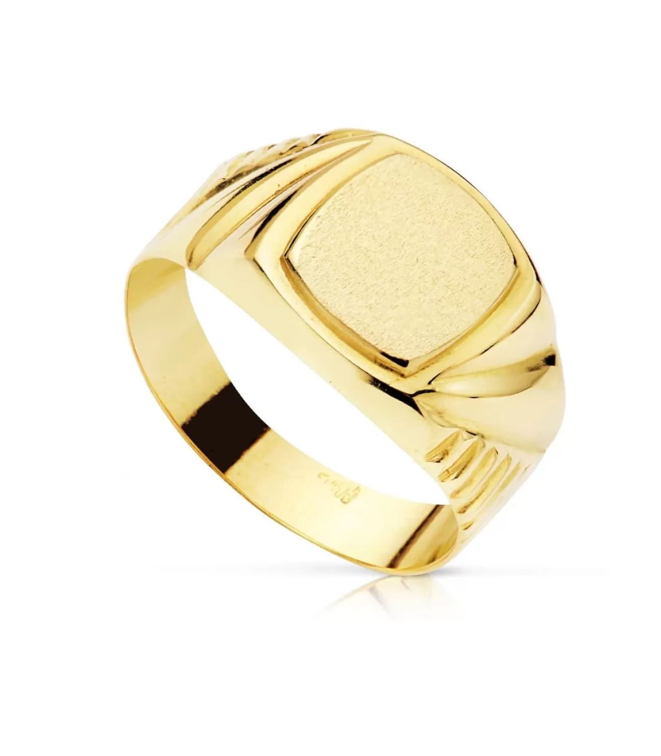 Anillo Sello Santino Oro Amarillo 18K Cuadrado<Alda Joyeros Outlet