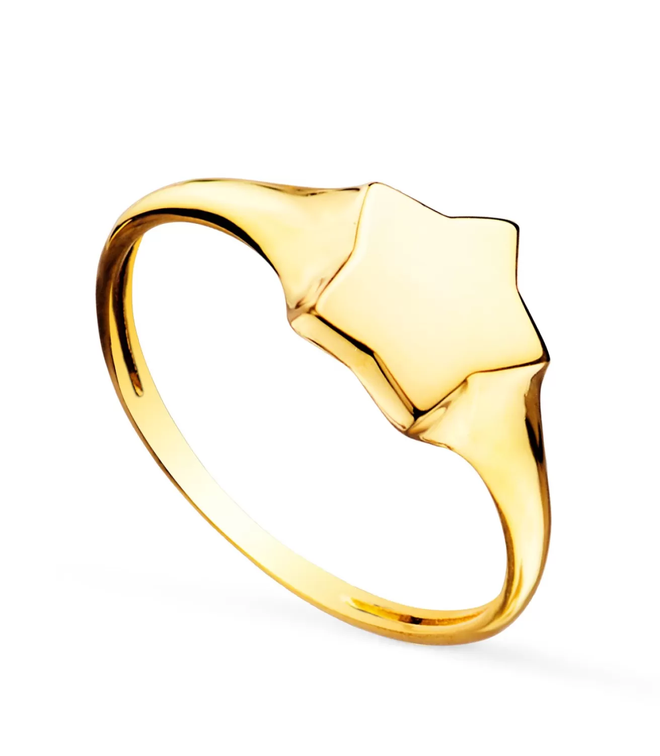 Anillo Sign Sello Mujer Estrella Oro 18K<Alda Joyeros Outlet