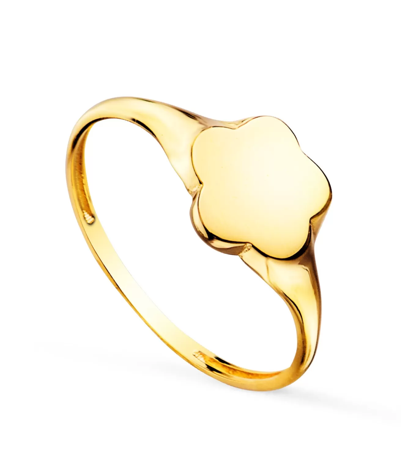 Anillo Sign Sello Mujer Flor Oro 18K<Alda Joyeros Cheap