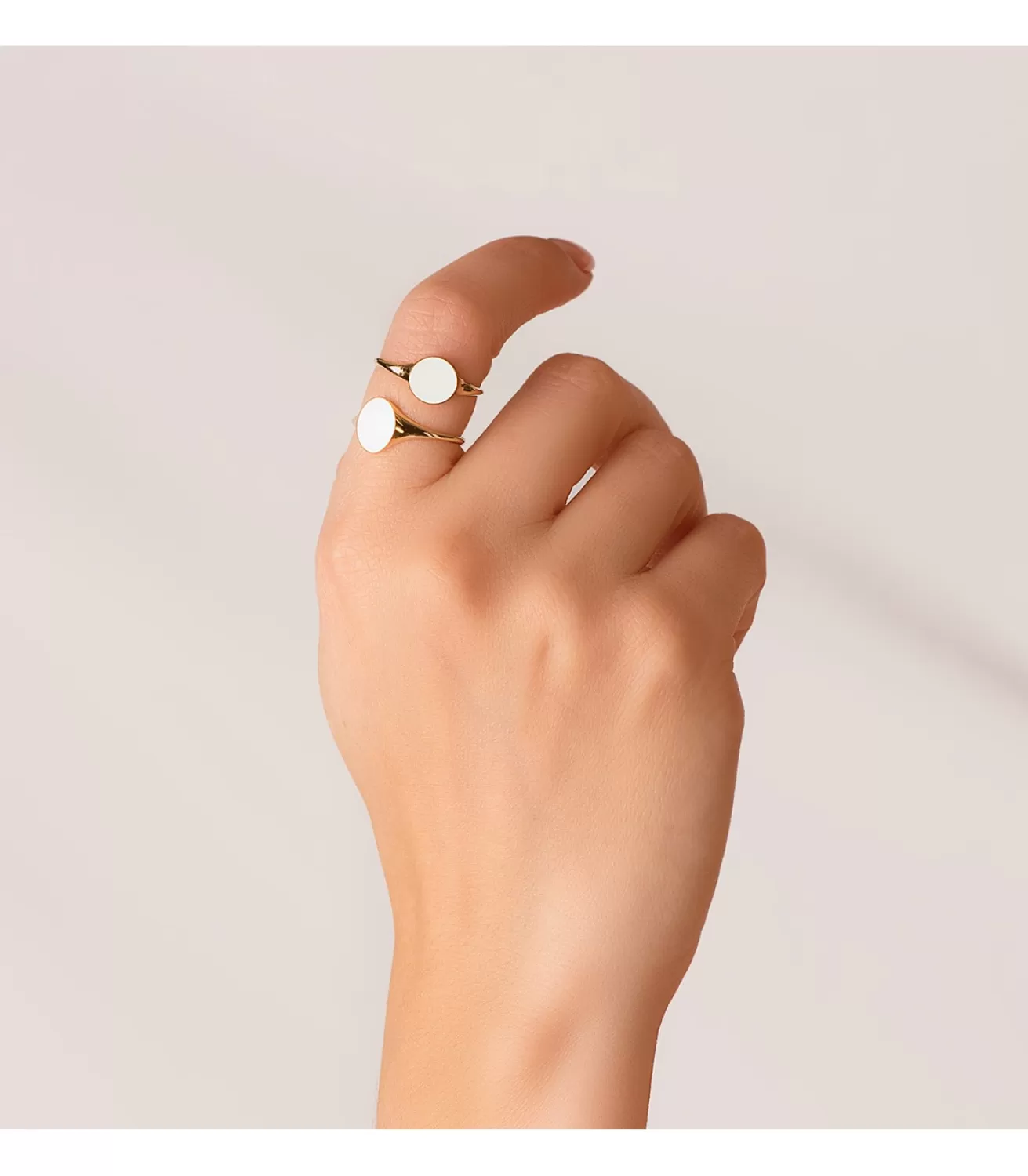 Anillo Sign Sello Mujer Redondo Oro 18K<Alda Joyeros Sale