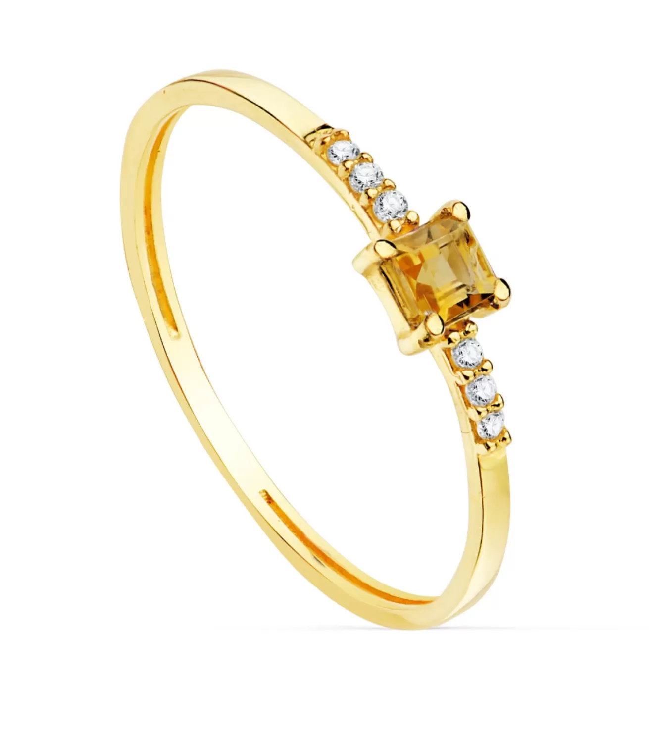 Anillo Streep Oro 18K Diamantes 0.030 Qts. Citrino<Alda Joyeros Flash Sale