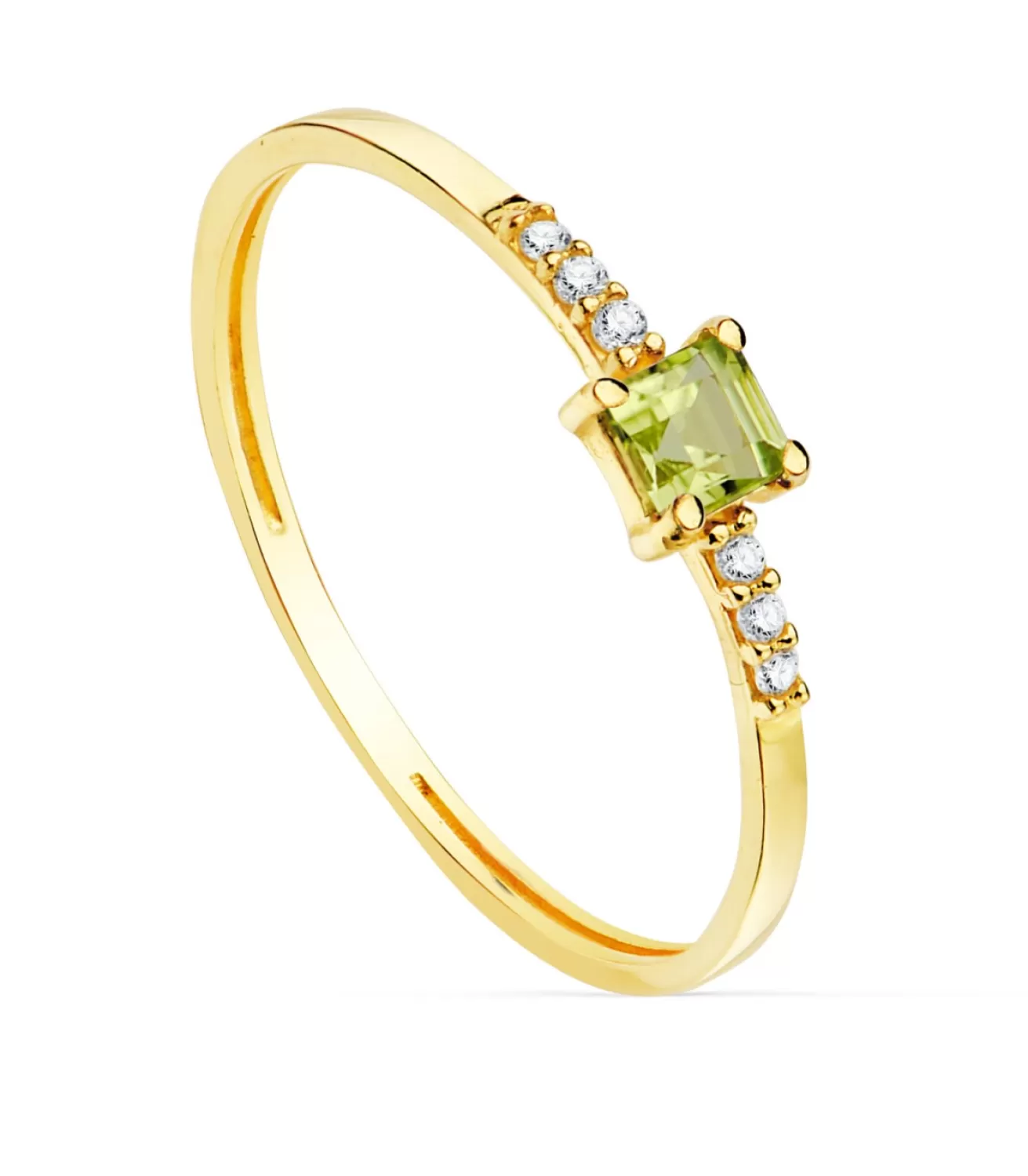 Anillo Streep Oro 18K Diamantes 0.030 Qts. Olivina<Alda Joyeros New