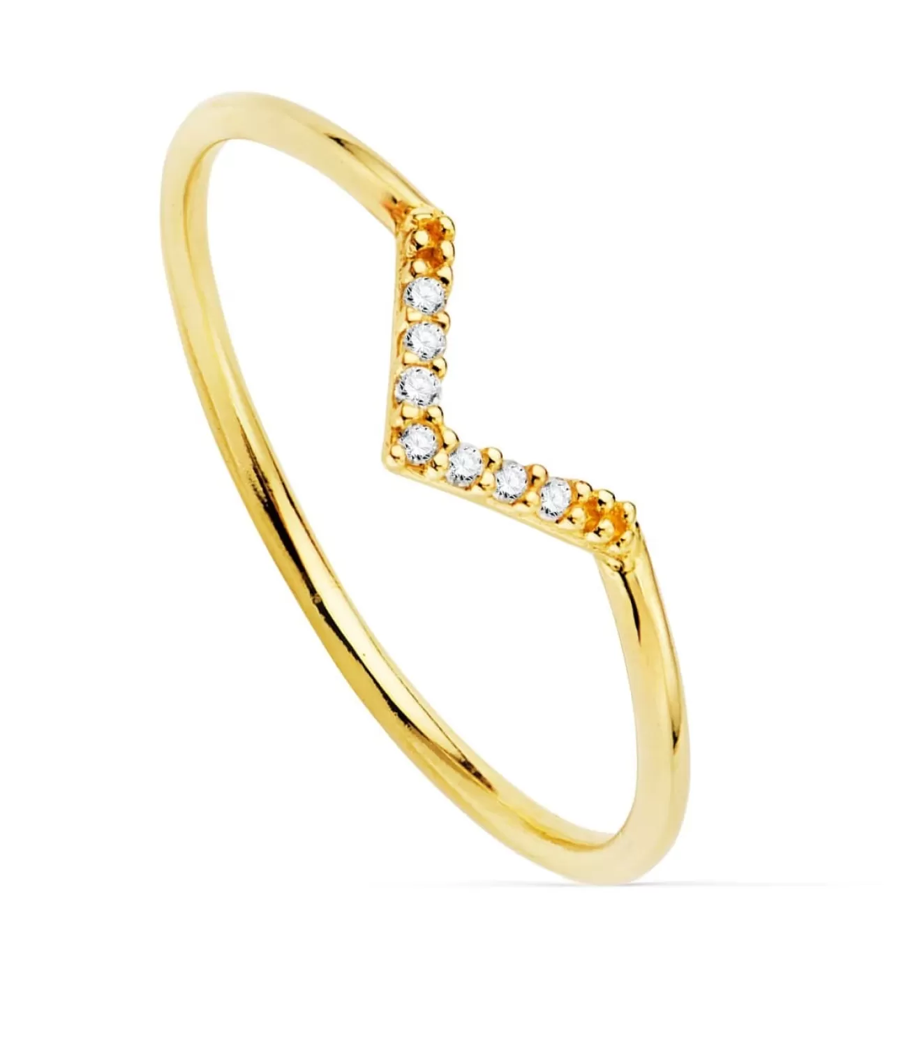 Anillo Streisand Oro Amarillo 18K Diamantes 0.035 Qts.<Alda Joyeros Fashion