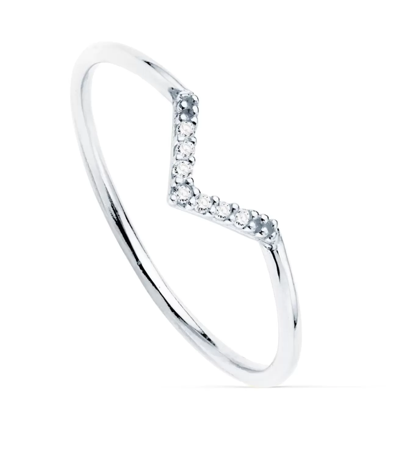 Anillo Streisand Oro Blanco 18K Diamantes 0.035 Qts.<Alda Joyeros Cheap