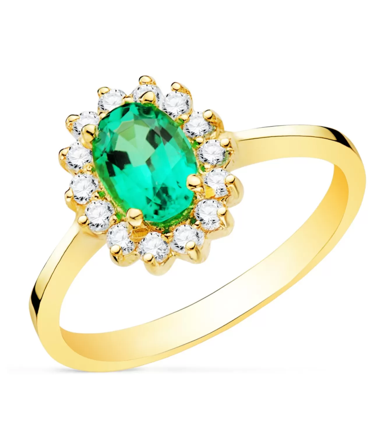 Anillo Sybil Oro 18K Esmeralda Y Diamantes<Alda Joyeros Clearance