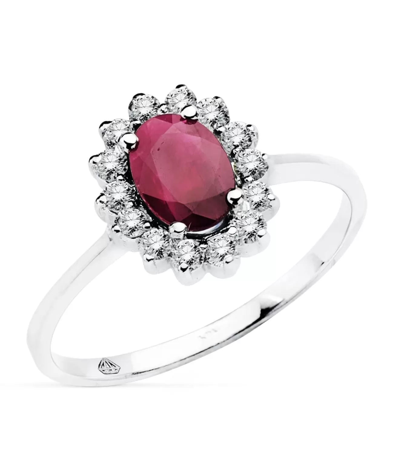 Anillo Sybil Oro Blanco 18K Rubi Y Diamantes<Alda Joyeros New