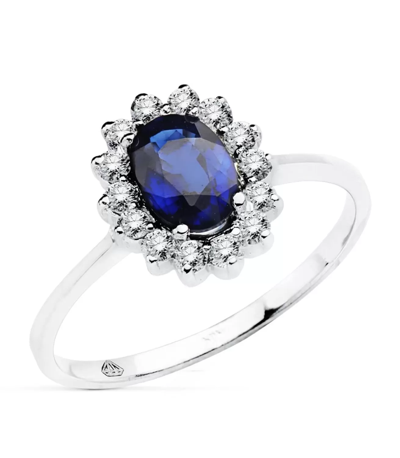 Anillo Sybil Oro Blanco 18K Zafiro Y Diamantes<Alda Joyeros Flash Sale