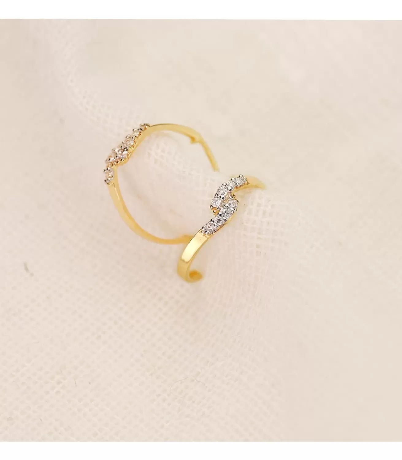 Aros Abiertos Oro Bicolor 18 K 15 Mm<Alda Joyeros Sale