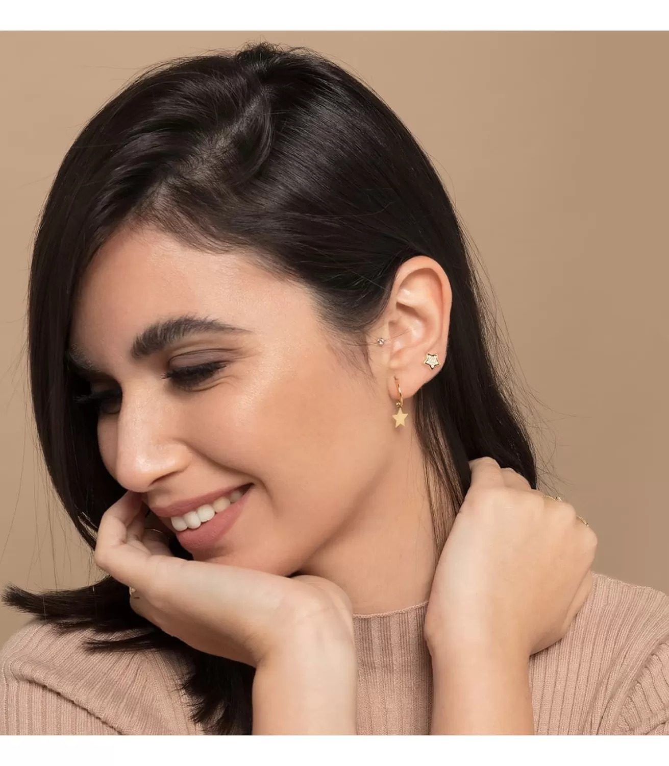 Aros Colgante Estrella Oro Amarillo 18K<Alda Joyeros Best