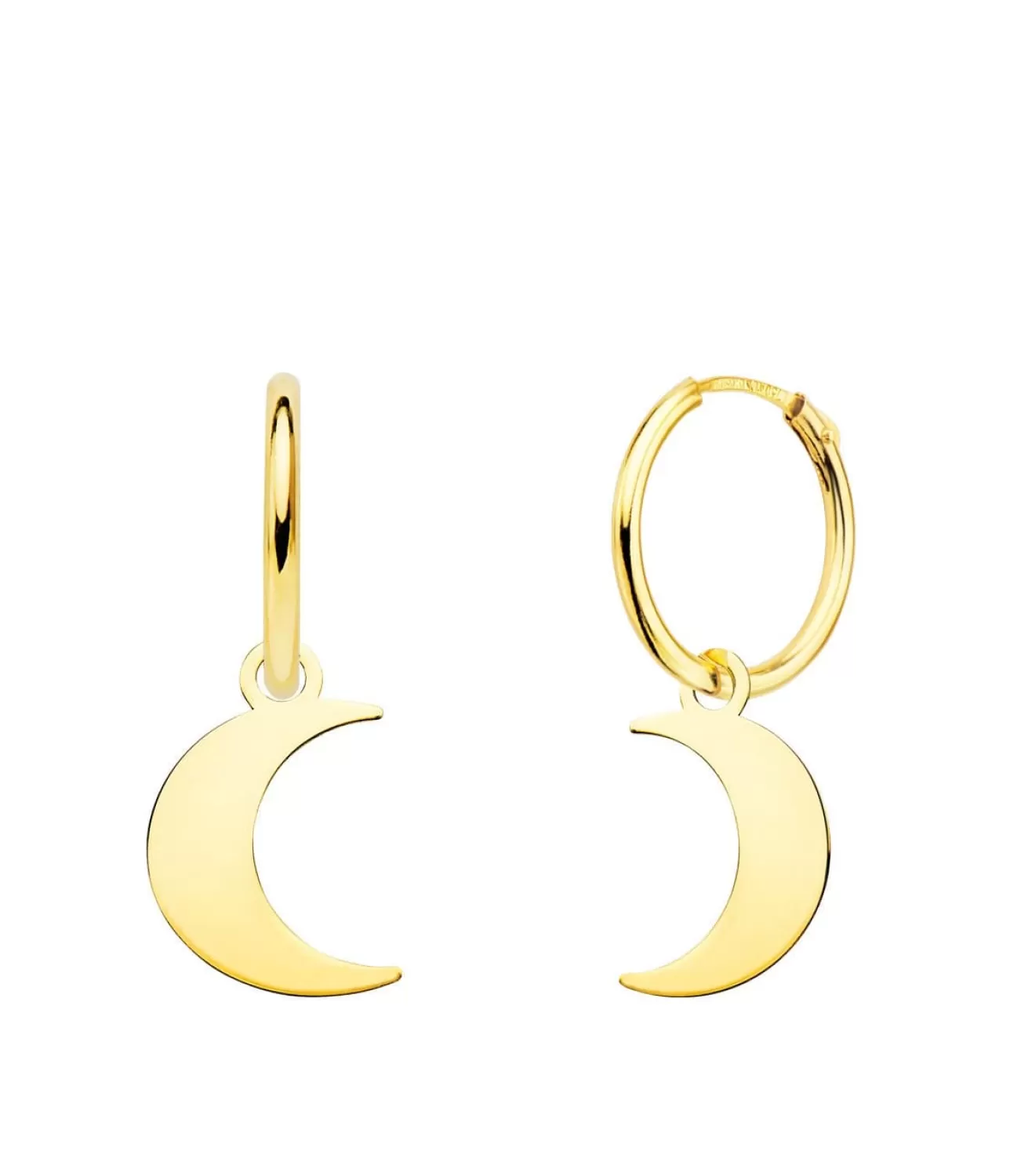 Aros Colgante Luna Oro Amarillo 18K<Alda Joyeros Sale