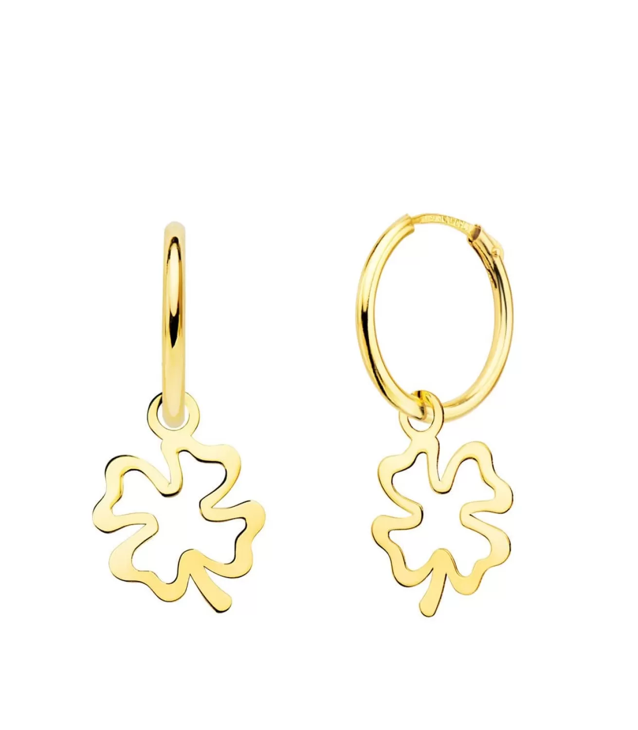 Aros Colgante Trebol Oro Amarillo 18K<Alda Joyeros Cheap
