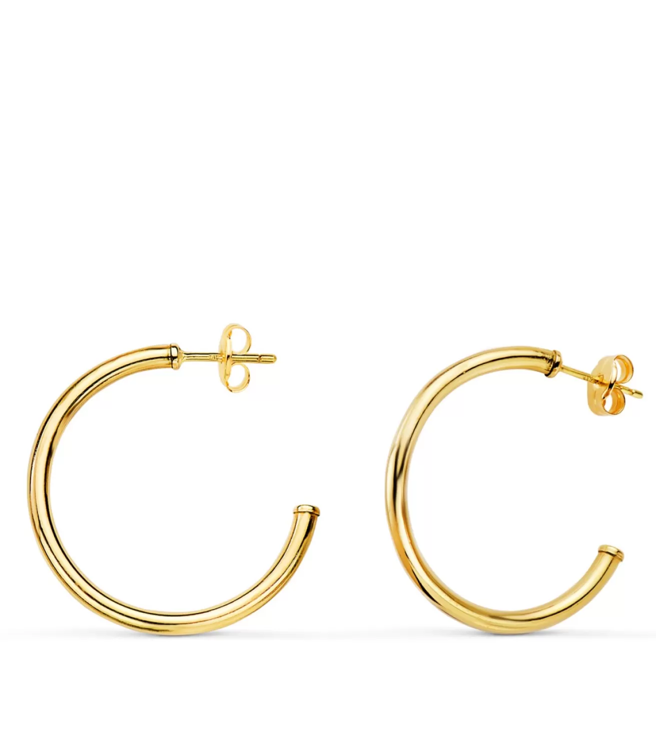 Aros De Oro 18K Abiertos 25 Mm<Alda Joyeros Store